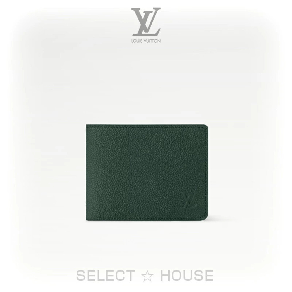 Louis Vuitton Portefeuille Multiple Wallet Leather Green White